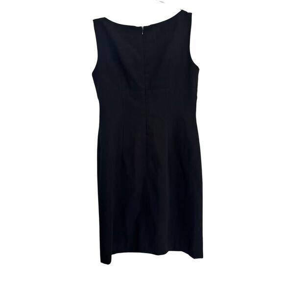 Vintage BCBGMAXAZRIA Women's Black Sleeveless Sheath Mini Dress Size 4 Y2K - Picture 4 of 14